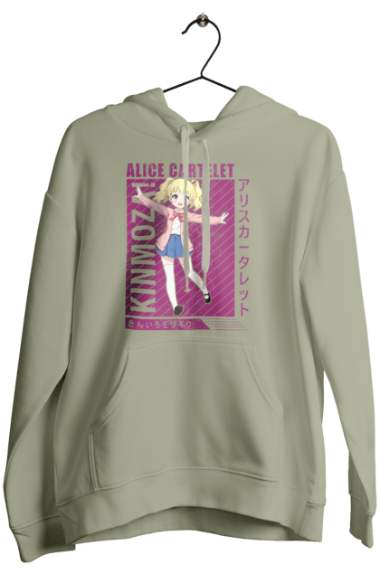 Женское худи с принтом Золотая мозаика Алиса Картелет. Alice cartelet, anime, kiniro mosaic, kinmoza, manga, алиса, алиса картелет, аниме, золотая мозаика, манга. 2070702