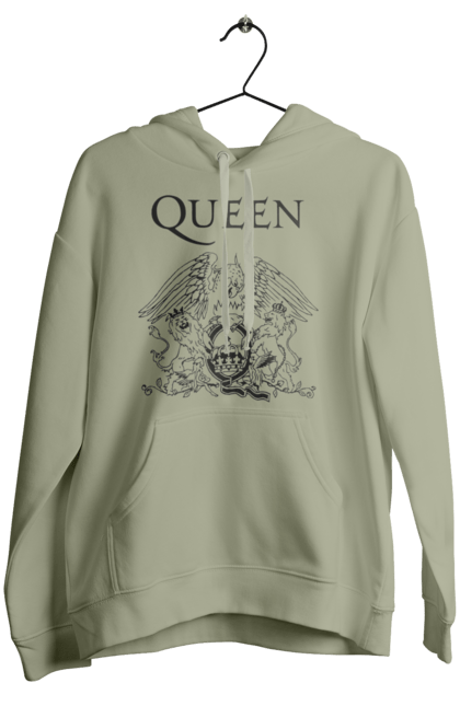 Женское худи с принтом Queen. Queen, глэм-рок, группа, квин, музыка, поп-рок, рок, хард-рок. 2070702