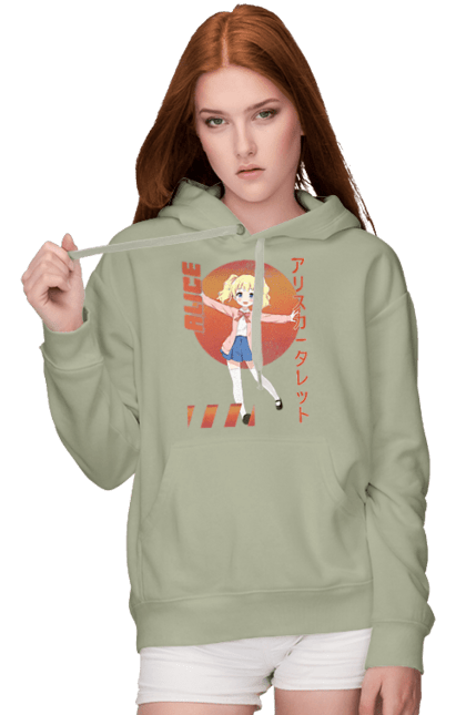 Women's hoodie with prints Kiniro Mosaic Alice Cartelet. Alice, alice cartelet, anime, gold mosaic, kiniro mosaic, kinmoza, manga. 2070702