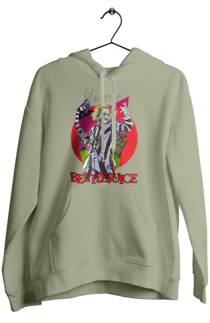 Women's hoodie with prints Beetlejuice. Beetlejuice, comedy, ghost, horror, movie, tim burton, warner bros. 2070702