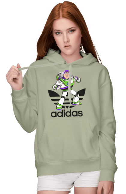 Жіноче худі з принтом "Adidas Базз Лайтер". Adidas, buzz lightyear, toy story, адідас, базз лайтер, історія іграшок, мультфільм. 2070702