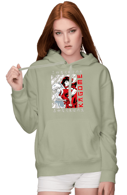 Women's hoodie with prints Inuyasha. Anime, guardian demon, inuyasha, manga, rumiko takahashi. 2070702