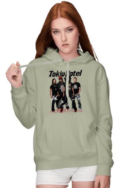 Women's hoodie with prints Tokio Hotel. Alternative rock, electronic rock, group, music, pop, pop rock, power pop, rock, tokio hotel. 2070702