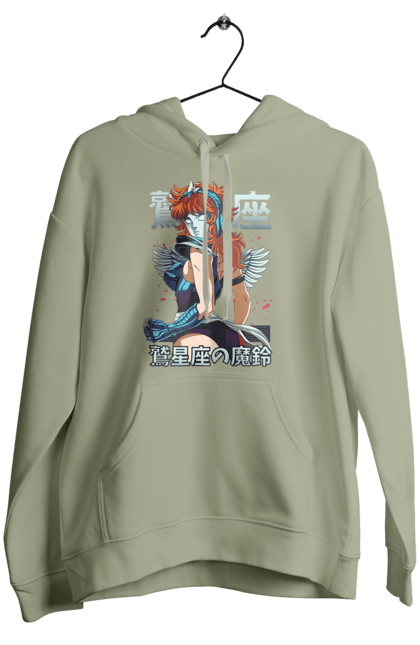 Women's hoodie with prints Saint Seiya Eagle Marin. Anime, cosmo, eagle marin, manga, saint seiya, seiya, silver saint. 2070702