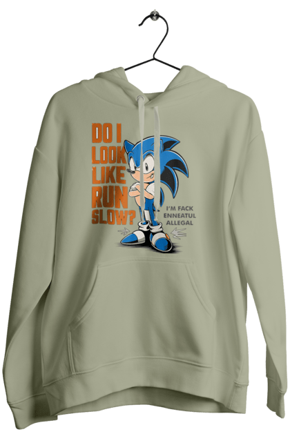 Women's hoodie with prints Sonic the Hedgehog. Comic, hedgehog, mascot, multisterial, sega, sonic, sonic the hedgehog, video game. 2070702