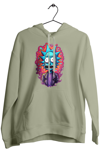 Жіноче худі з принтом "Рік та Морті". Rick and morty, мультфільм, наукова фантастика, пригоди, рік, рік і морті, трагікомедія, чорний гумор. 2070702