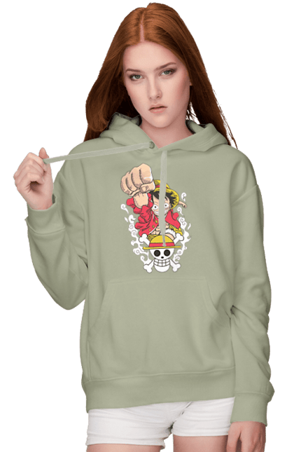 Women's hoodie with prints One Piece Luffy. Anime, luffy, manga, monkey de luffy, one piece, pirates. 2070702