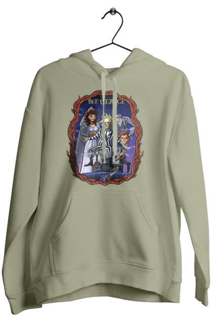 Women's hoodie with prints Beetlejuice. Beetlejuice, comedy, ghost, horror, movie, tim burton, warner bros. 2070702