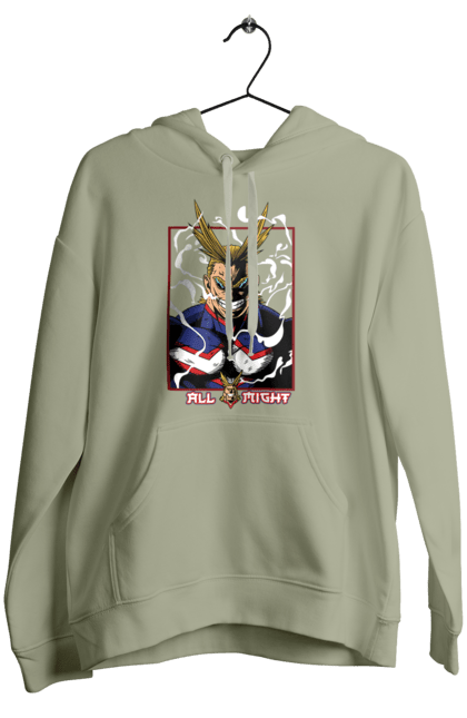 Жіноче худі з принтом "Моя академія героїв Всемогутній". All might, my hero academia, yagi toshinori, академія юей, аніме, всемогутній, манга, моя геройська академія, один за всіх, тошинорі ягі. 2070702