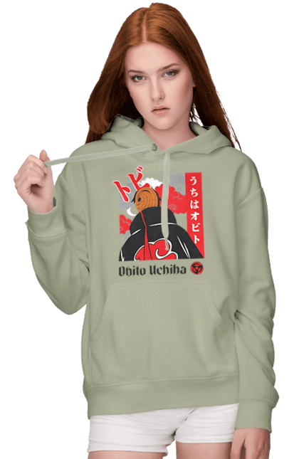 Women's hoodie with prints Naruto Obito Uchiha. Anime, character, manga, naruto, ninja, obito, obito uchiha, tv series, uchiha. 2070702