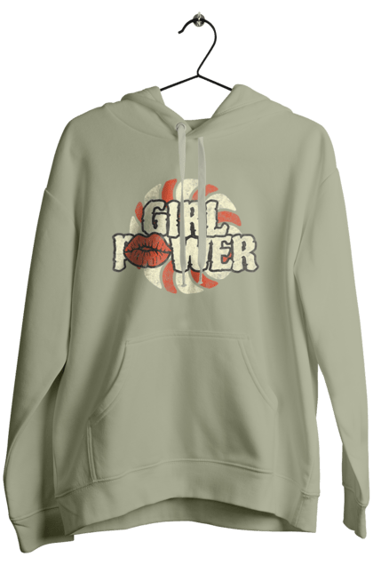 Жіноче худі з принтом "Girl Power". Girl power, гасло, дівчата, дівчата можуть, жінки, жіноча сила, незалежність, сила, фемінізм. 2070702