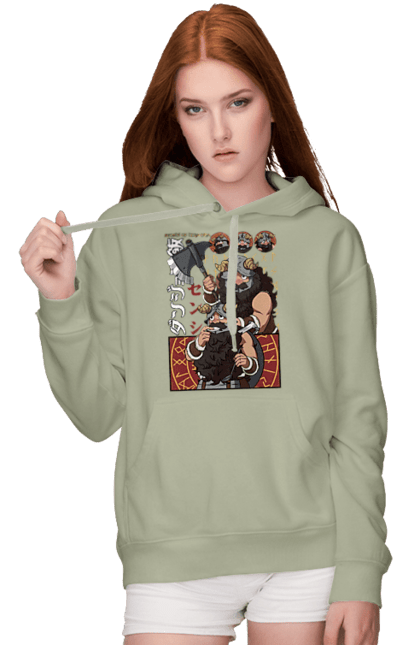 Women's hoodie with prints Danjon Meshi Senshi. Anime, danjon meshi, dungeon, dwarf, manga, senshi. 2070702