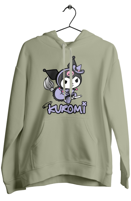 Women's hoodie with prints Hello Kitty Kuromi. Anime, character, hello kitty, kuromi, my melody, sanrio. 2070702