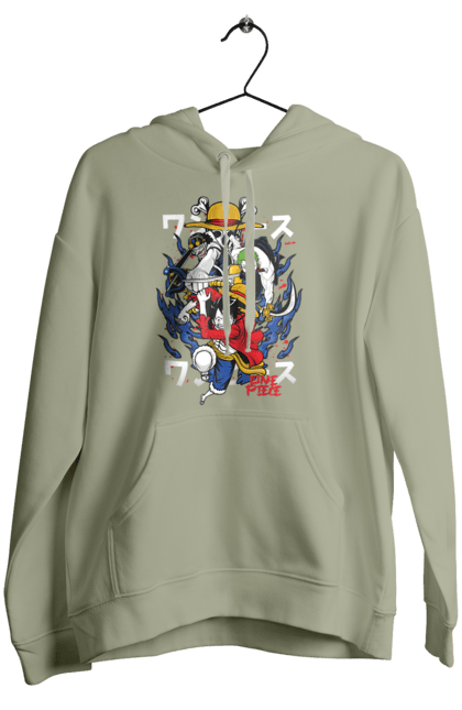 Women's hoodie with prints One Piece Luffy. Anime, luffy, manga, monkey de luffy, one piece, pirates. 2070702