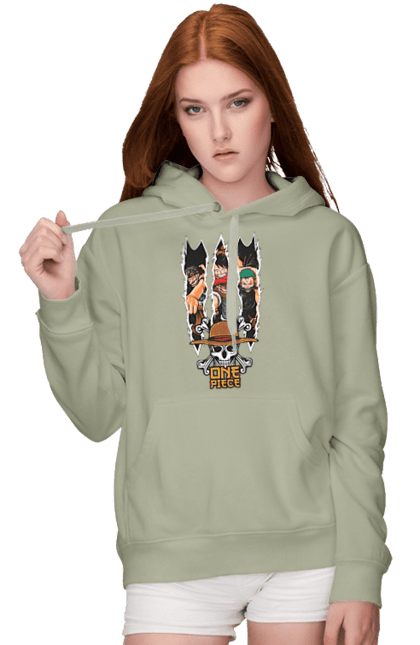 Women's hoodie with prints One Piece Luffy. Anime, luffy, manga, monkey de luffy, one piece, pirates. 2070702