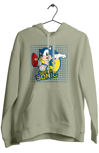 Женское худи с принтом Соник. Sega, sonic, sonic the hedgehog, видеоигра, комикс, маскот, мульстериал, соник. 2070702