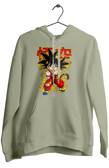 Женское худи с принтом Жемчуг дракона Сон Гоку. Anime, dragon ball, manga, son goku, tv series, аниме, гоку, жемчуг дракона, манга, сон гоку. 2070702