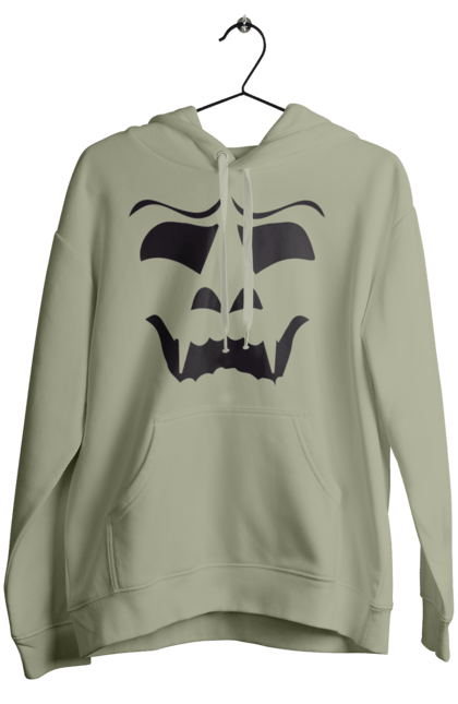 Women's hoodie with prints Halloween pumpkin face. Costume, halloween, holiday, october, october 31, pumpkin, scary, sweets, trick or treat. 2070702