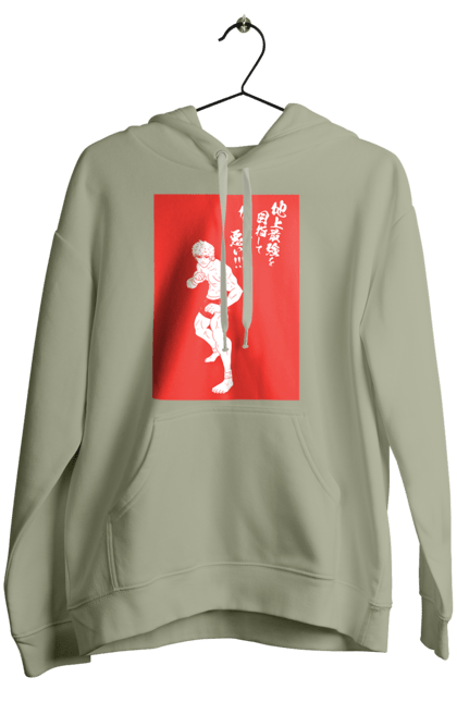 Women's hoodie with prints Hanma Baki. Anime, baki fighter, hanma baki, manga, martial arts, tv series. 2070702