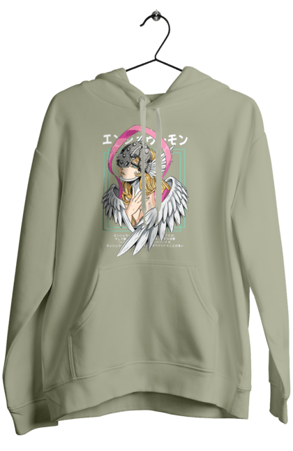 Women's hoodie with prints Digimon Angewomon. Angewomon, bandai, digimon, digital monsters, media franchise, virtual pets. 2070702