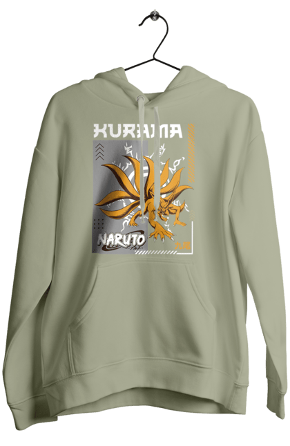 Жіноче худі з принтом "Наруто Курама". Kurama, naruto, аніме, курама, манга, наруто, ніндзя, персонаж, серіал. 2070702