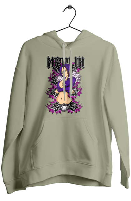 Women's hoodie with prints Seven Deadly Sins Merlin. Adventures, anime, comedy, fantasy, manga, merlin, seven deadly sins. 2070702