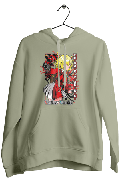 Women's hoodie with prints Lycoris Recoil Chisato Nishikigi. Agent, anime, chisato nishikigi, lycoris recoil, manga. 2070702