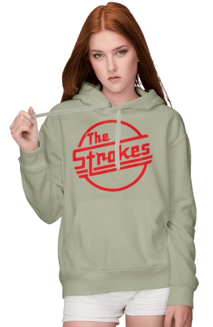 Женское худи с принтом The Strokes. Strokes, альтернативный рок, гаражный рок, группа, инди, инди-рок, музыка, постпанк-ривайвл, рок. 2070702