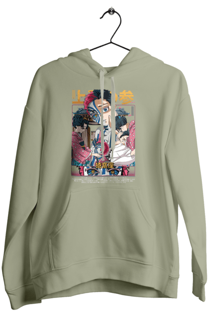 Women's hoodie with prints Demon Slayer Akaza. Akaza, anime, demon slayer, kimetsu no yaiba, manga, nezuko, serial. 2070702