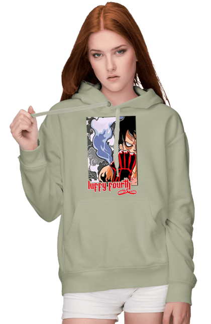 Women's hoodie with prints One Piece Luffy. Anime, luffy, manga, monkey de luffy, one piece, pirates. 2070702