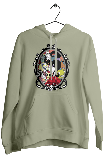 Women's hoodie with prints Beetlejuice. Beetlejuice, comedy, ghost, horror, movie, tim burton, warner bros. 2070702