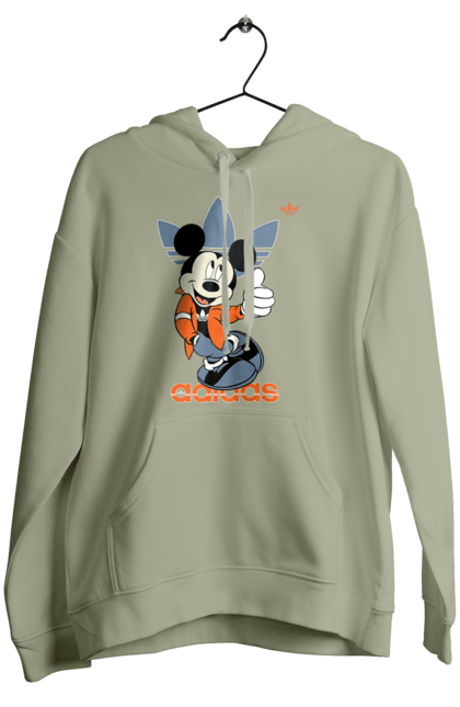 Жіноче худі з принтом "Adidas Міккі Маус". Adidas, mickey mouse, адідас, дісней, міккі, міккі маус, мультфільм. 2070702