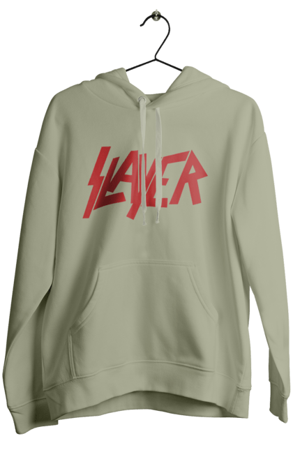 Женское худи с принтом Slayer. Slayer, грув-метал, група, метал група, музыка, ню-метал, спид-метал, трэш-метал, череп. 2070702