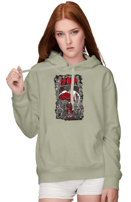 Women's hoodie with prints Akira. Akira, anime, cyberpunk, manga, shotaro kaneda, tetsuo shima. 2070702