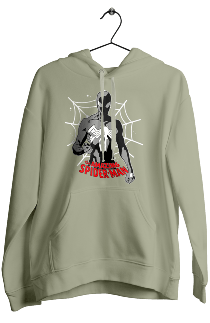 Women's hoodie with prints Spider man. Cinema, comics, marvel, marvel comics, peter parker, spiderman, superhero. 2070702