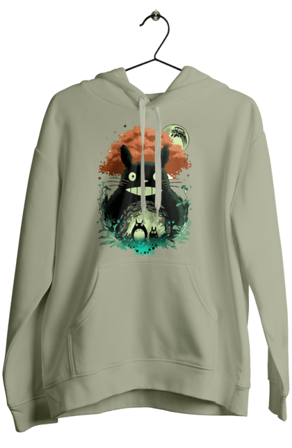 Women's hoodie with prints Totoro. Adventures, anime, comedy drama, fantasy, film, my neighbor totoro, tv series. 2070702