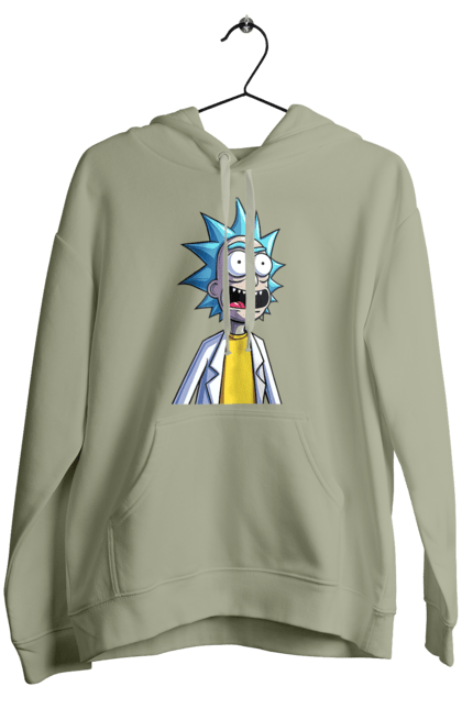 Women's hoodie with prints Rick and Morty. Adventures, black humor, cartoon, rick, rick and morty, sci-fi, tragicomedy. 2070702