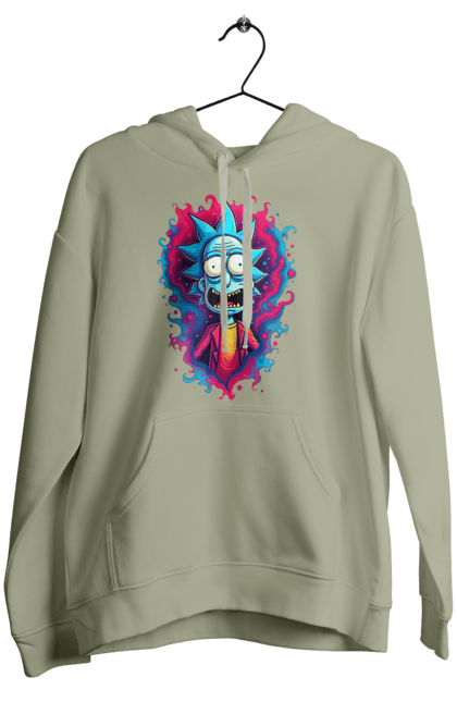 Жіноче худі з принтом "Рік та Морті". Rick and morty, мультфільм, наукова фантастика, пригоди, рік, рік і морті, трагікомедія, чорний гумор. 2070702