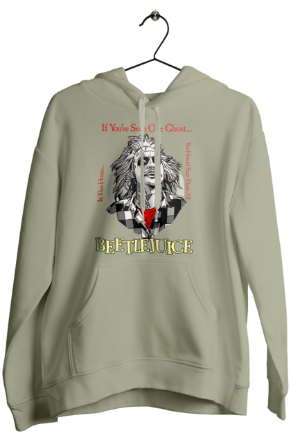 Women's hoodie with prints Beetlejuice. Beetlejuice, comedy, ghost, horror, movie, tim burton, warner bros. 2070702