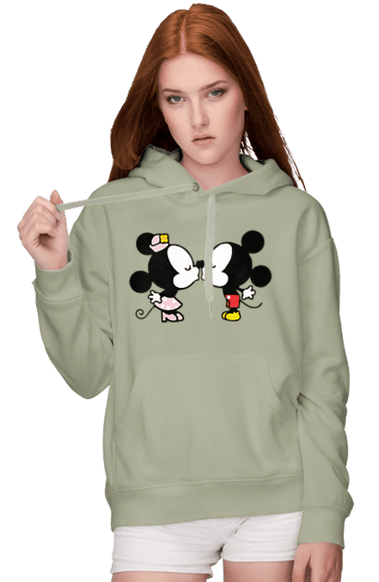 Жіноче худі з принтом "38". Mickey mouse, minnie mouse, дісней, міккі, міккі маус, мінні маус, мультфільм. 2070702