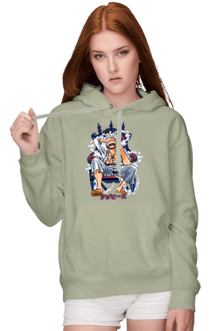 Women's hoodie with prints One Piece Luffy. Anime, luffy, manga, monkey de luffy, one piece, pirates. 2070702