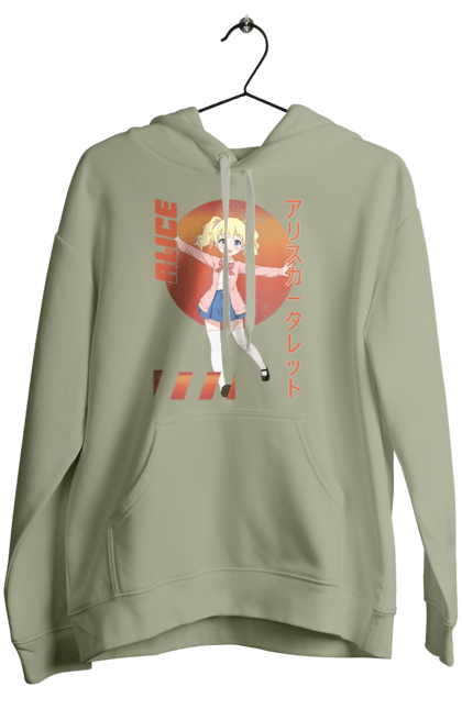 Women's hoodie with prints Kiniro Mosaic Alice Cartelet. Alice, alice cartelet, anime, gold mosaic, kiniro mosaic, kinmoza, manga. 2070702