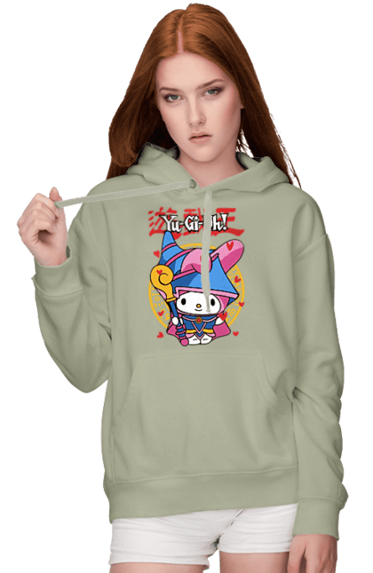 Women's hoodie with prints Yu Gi Oh! My Melody. Brand, character, hello kitty, my melody, yu gi oh, yugio. 2070702