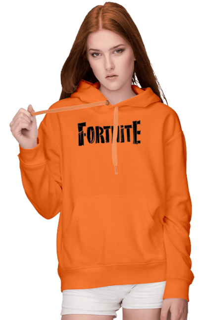 Жіноче худі з принтом "Fortnite Logo". Fortnite, logo, гра, дитяча, ігра. CustomPrint.market