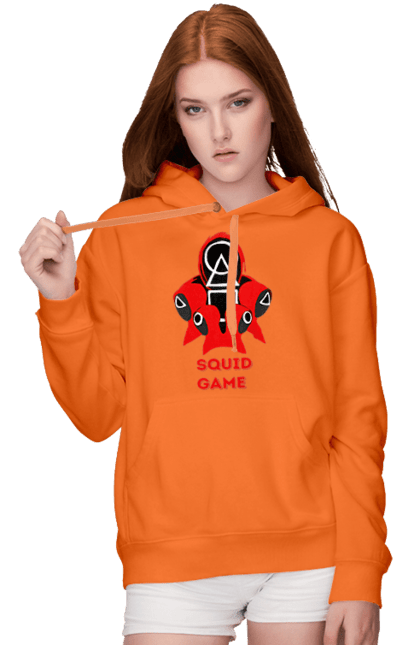 Жіноче худі з принтом "Squid game1". Гра в кальмара, кальмар, серіал, фільм. CustomPrint.market