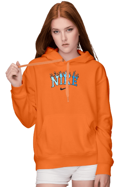 Жіноче худі з принтом "Nike". Nike, логотип, надпись, найк. futbolka.stylus.ua