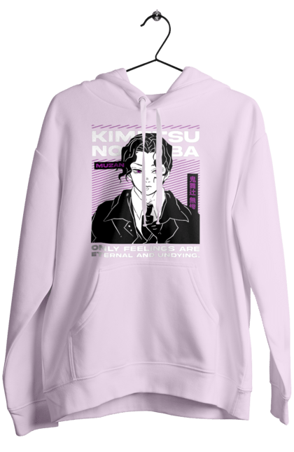 Women's hoodie with prints Demon Slayer Muzan. Anime, demon slayer, eternal paradise faith, kimetsu no yaiba, manga, muzan, twelve kizuki, upper rank six. 2070702