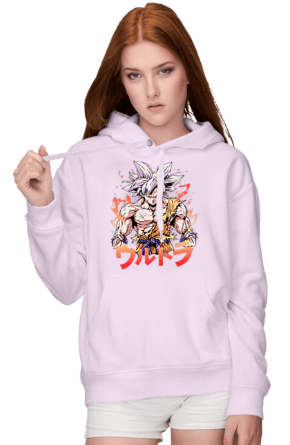 Women's hoodie with prints Dragon Ball Son Goku. Anime, dragon ball, goku, manga, son goku, tv series. 2070702