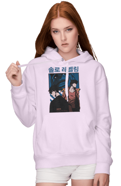 Women's hoodie with prints Solo Leveling. Anime, manga, solo leveling, sung jinwoo. 2070702