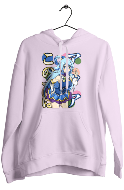 Women's hoodie with prints KonoSuba. Anime, aqua, konosuba, manga, novel. 2070702